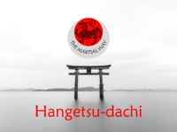 Hangetsu-dachi (Half-moon stance)