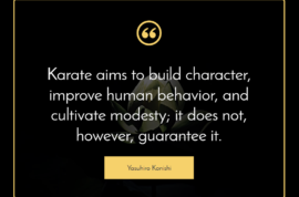 Karate aims to build Character